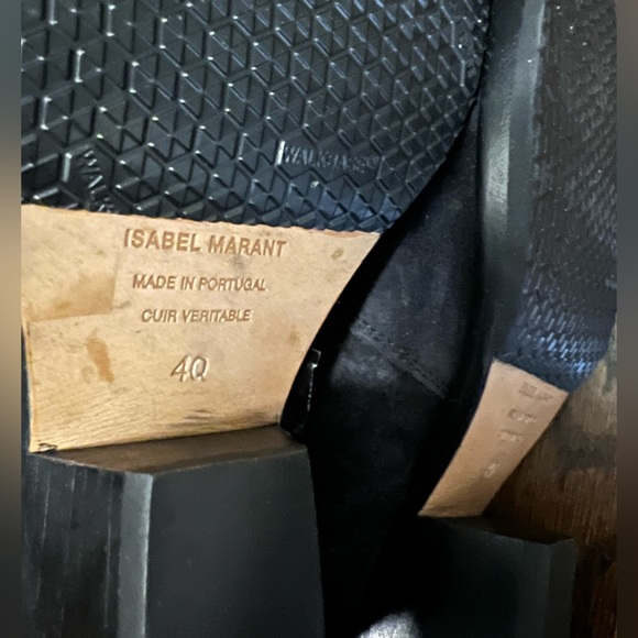 ISABEL MARANT BLACK SUEDE  WOMEN’S DEWINA WESTERN-STYLE BOOT - US SIZE 9 (FR 40) - Picture 8 of 8